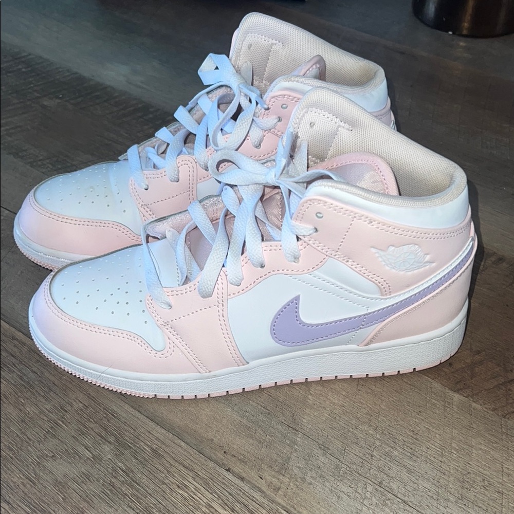 Air Jordan Pastel Pink & Purple High-Top Sneakers